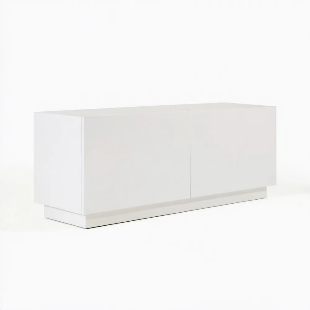 Biała szafka RTV z laminowanej płyty MDF 120 x 40 x 60 cm